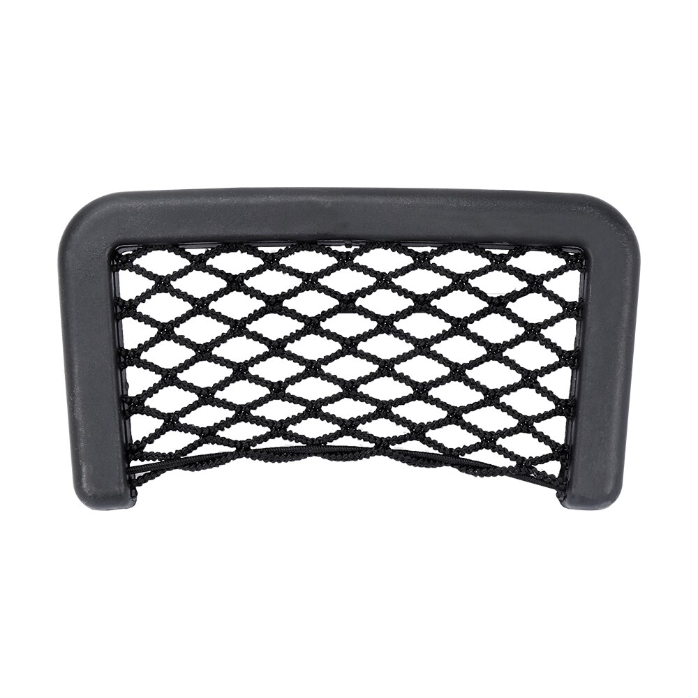 Bolsa de red negra Universal para coche, soporte para teléfono, organizador de bolsillo para malla de coche, bolsillo para cartera, llaves, bolígrafos y más