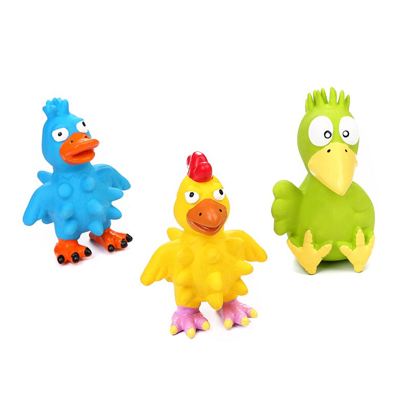 Latex Nibble Barbed Screaming Chicken Natural Latex Nibble Molar Tooth Cleaning Pet Toy Safety Dog ​​Chew Toy Pet Supplies