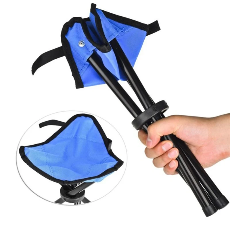 Taburete Triangular plegable pequeño para exteriores, sillas de pesca, bancos multifunción para acampar, taburetes plegables, sillas de parque diarias para el hogar