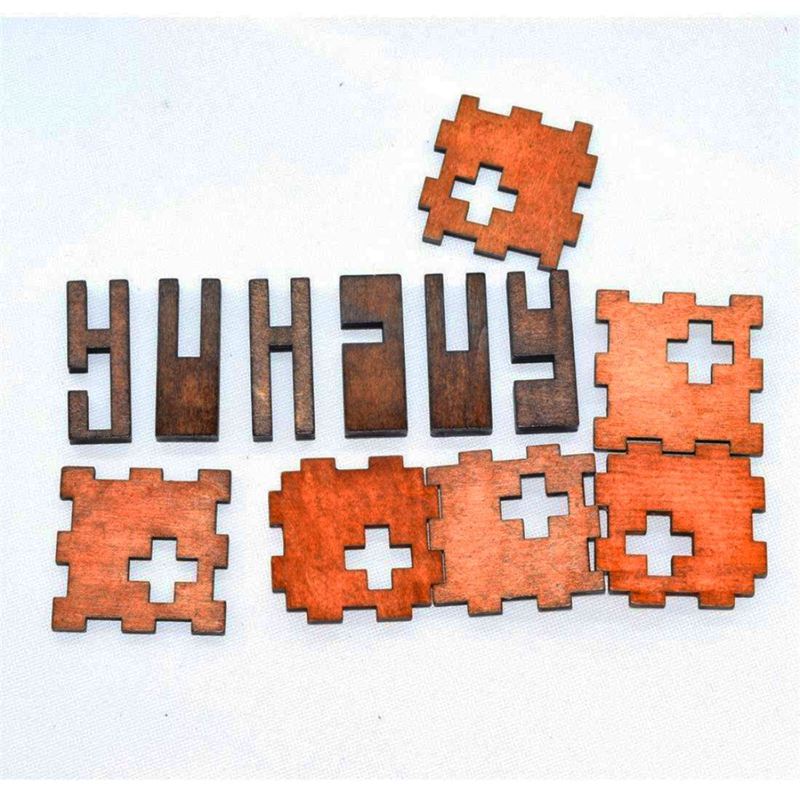 Drewniana zabawka ligence chińska gra łamigłówka 3D puzzle IQ dla dzieci dorosłych (M)