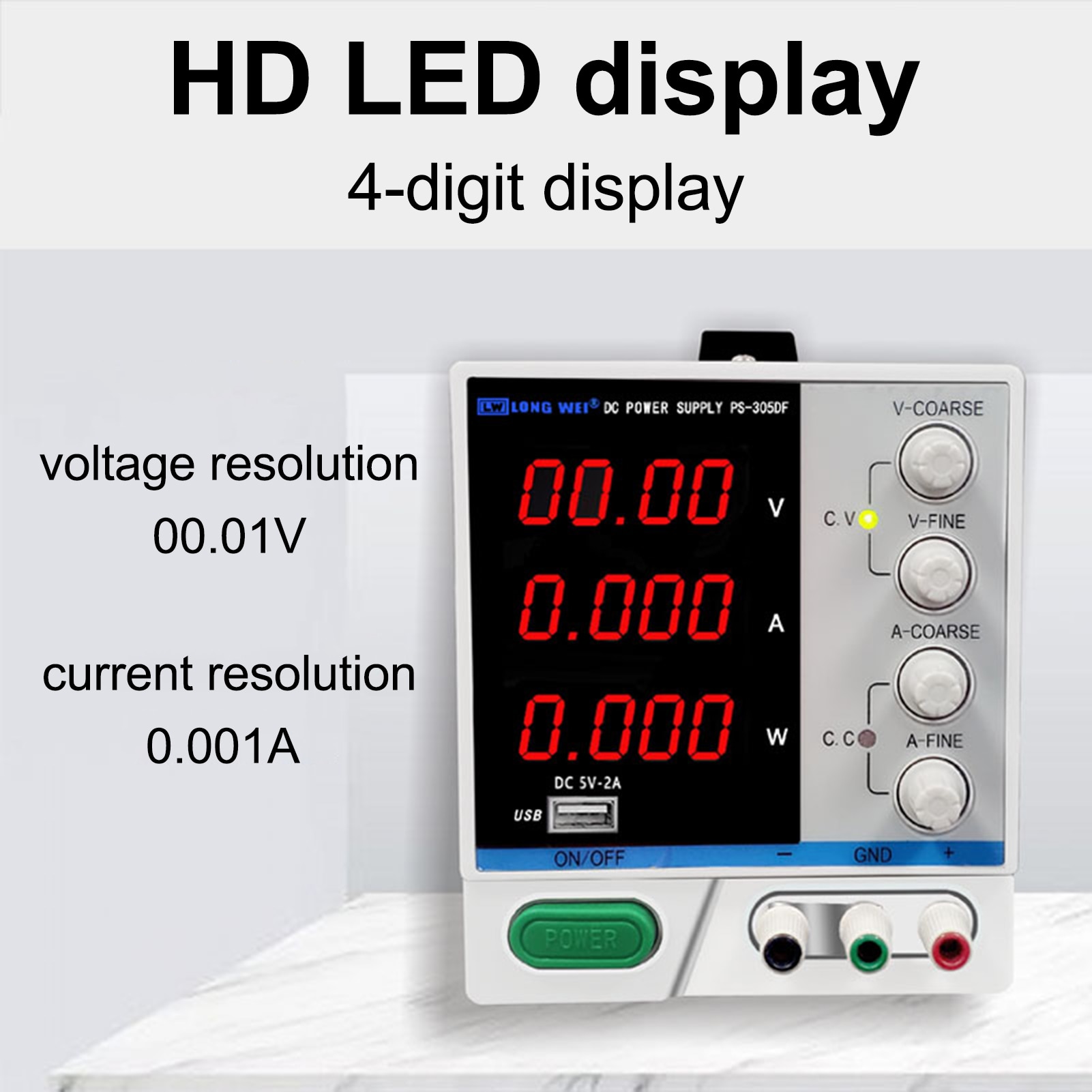 30v10a High Precision Four Bit DC Regulated Power Supply Ps 3010df Adjustable Aging Electroplating Power Supply