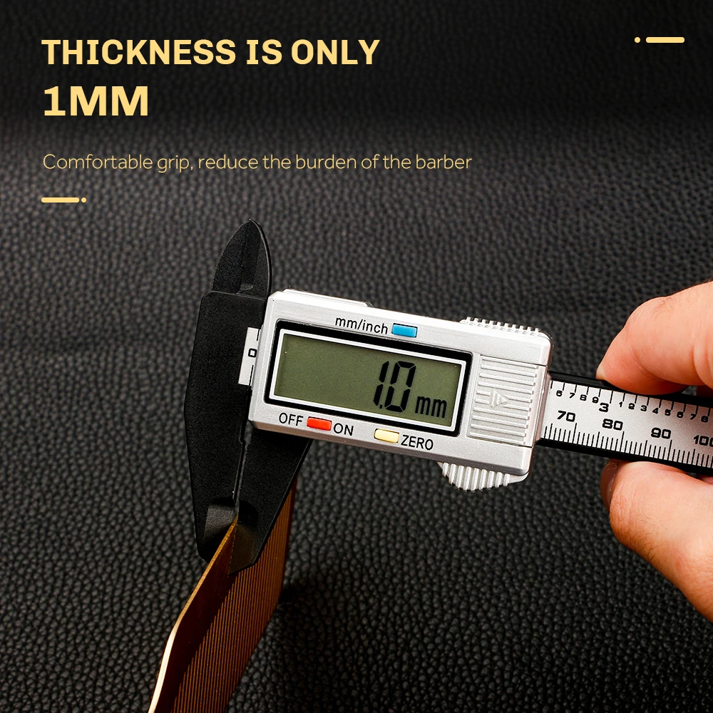 Mężczyźni fryzura grzebień tytan stal metal fryzjerstwo grzebień robić cięcia cienki płasko zakończony kliper nad grzebień strzyżenie narzędzia dla fryzjera