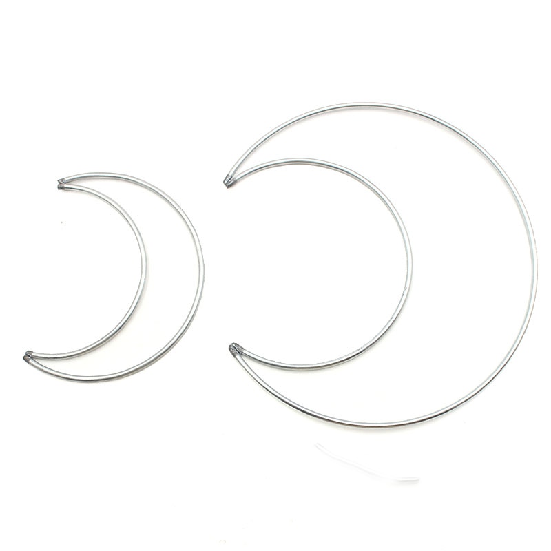 1 paket/los Mond Herz Form 50-300mm Großen Traum Catcher Ring Handwerk Metall Ringe Für Traum Fänger Hoops DIY Hängen Anschlüsse