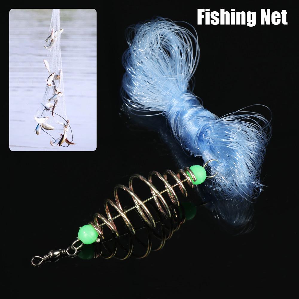 Thread Net Fishing Net Blue Green Luminous Bead Net Tackle High-carbon Steel Fishing Traps Fishing Accessories
