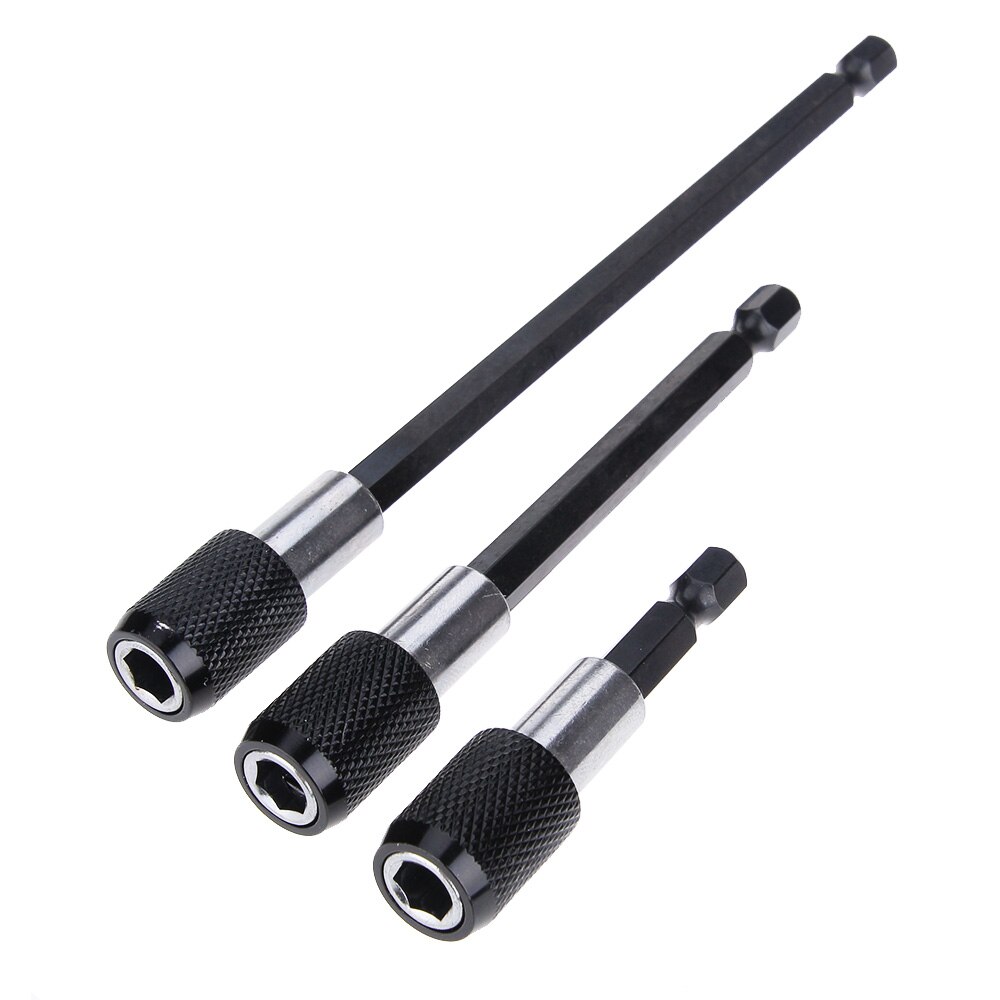 Tournevis à tige hexagonale de 1/4 pouces à dégagement rapide, porte-embout magnétique avec barre d'extension de collier réglable connecteur de 60mm 100mm 150mm