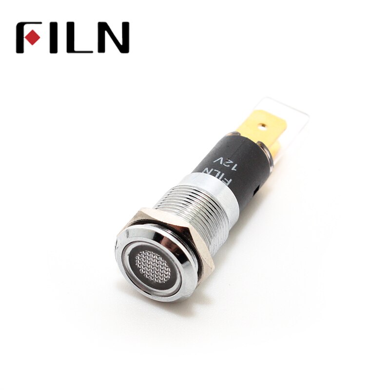 FILN FL1M-12FJ-1 mini metal red yellow green 6v 48v 110v 220v 12v pilot lamp with pins