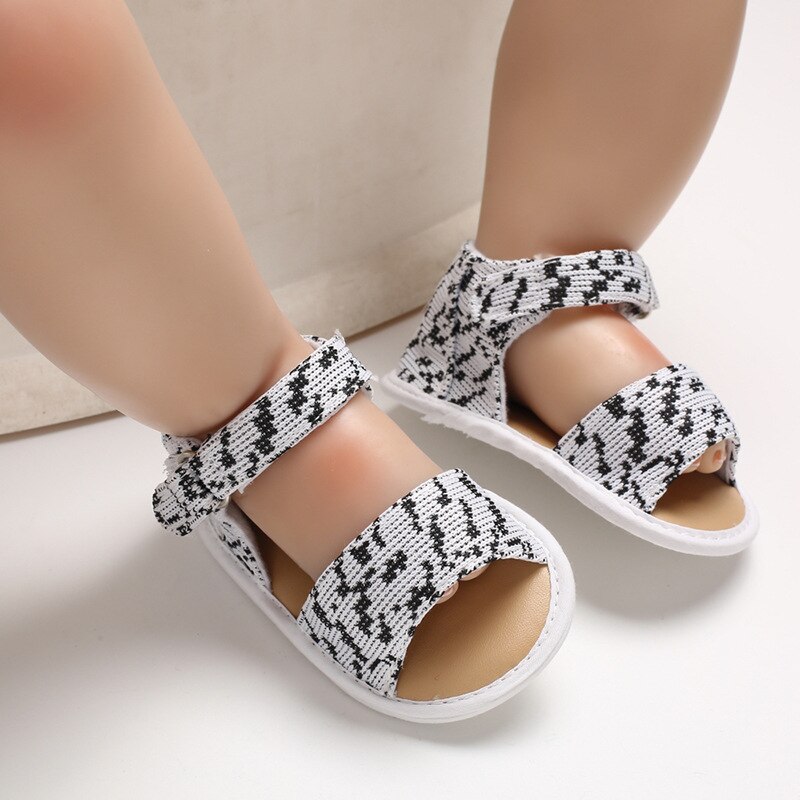 Summer Baby Shoes Toddler Newborn Baby Girls Buckle Strap Bow Soft Crib Shoes Cotton Sneakers 0-18 Months