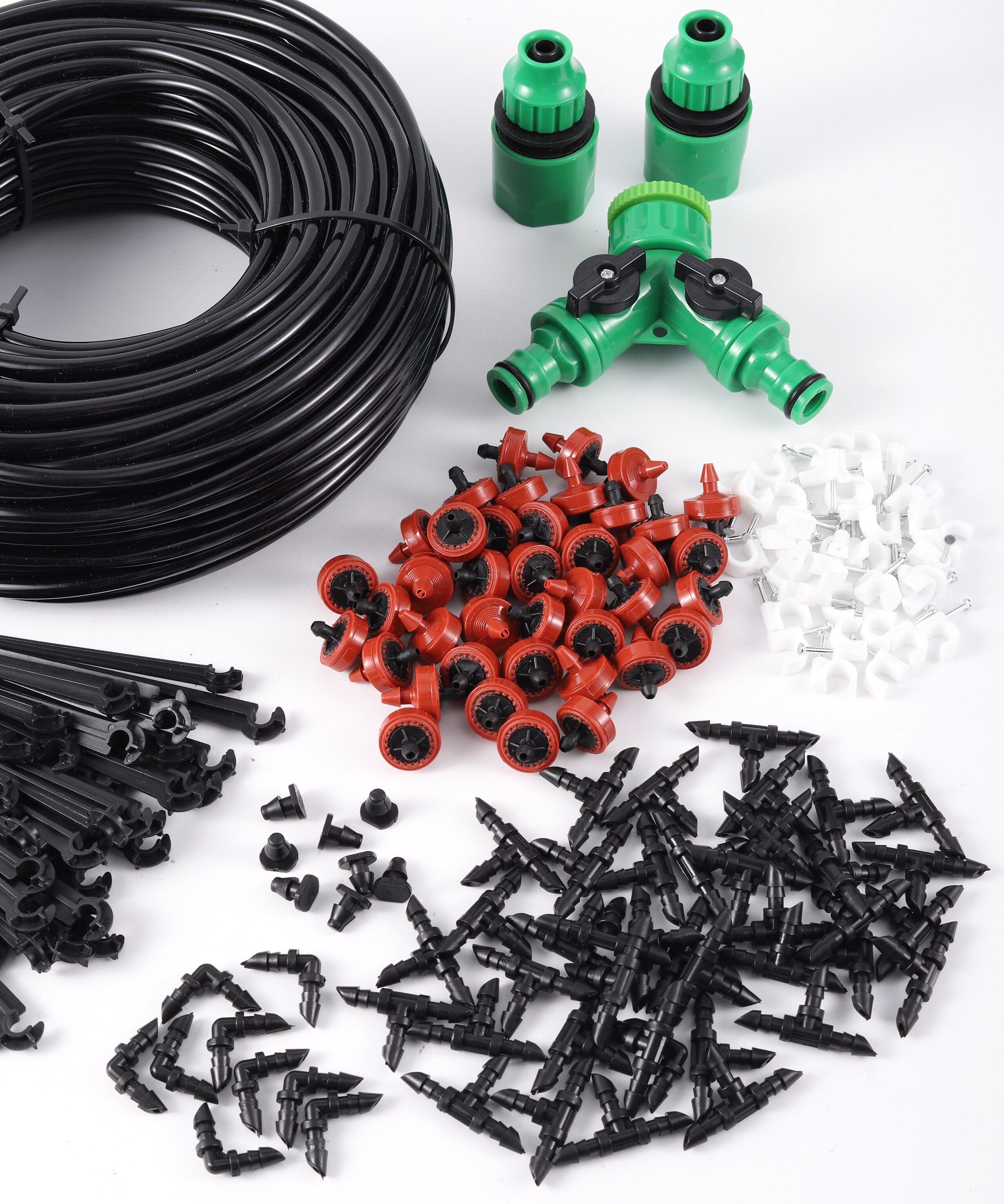 1 Set 10/15/20/25/30/40m Drip Irrigation Spot Watering Kit 2L Drip Emitter Garden Agriculture Irrigation Compensation Regulator