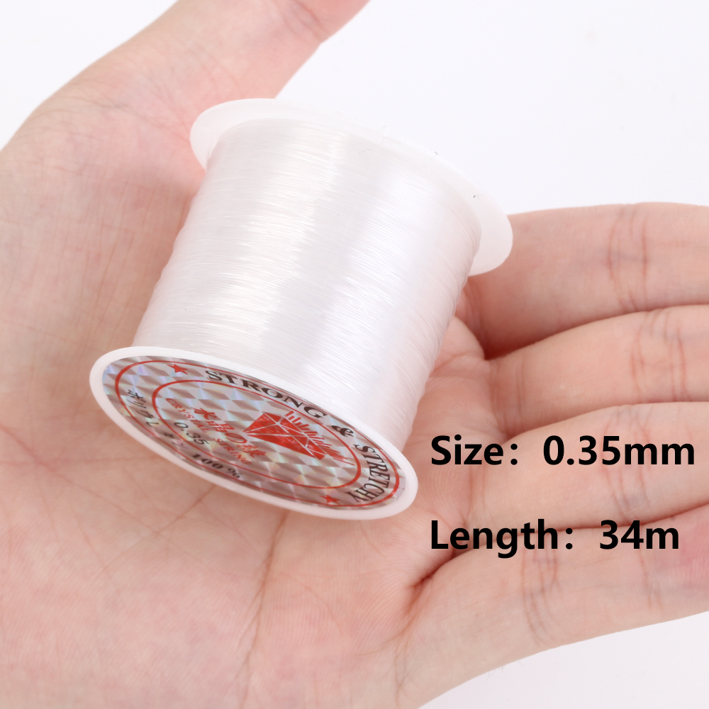 0.2-0.6mm White Fishing Line For Beads Wire Clear Non-Stretch Nylon String Beading Cord Thread For Jewelry Making Supply: Blue
