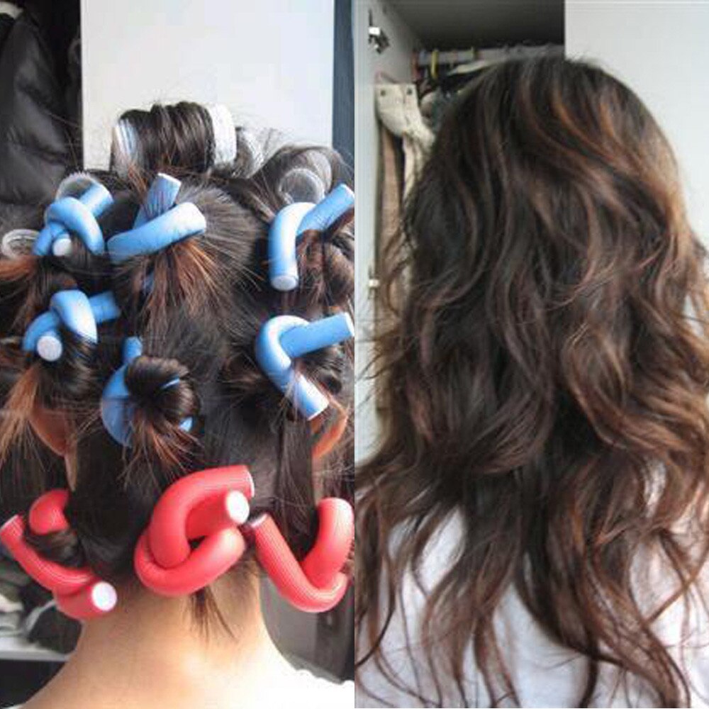 10Stck Curler Macher Weich Schaum Bendy Twist Locken DIY Styling Haar Rollen Werkzeug für Frauen Zubehör .