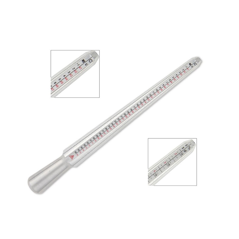 Metal Ring Sizer Set Measuring Ring with Rings Mandrel Sizer Finger Sizing Measuring Stick Ring Jewelry Tools Set