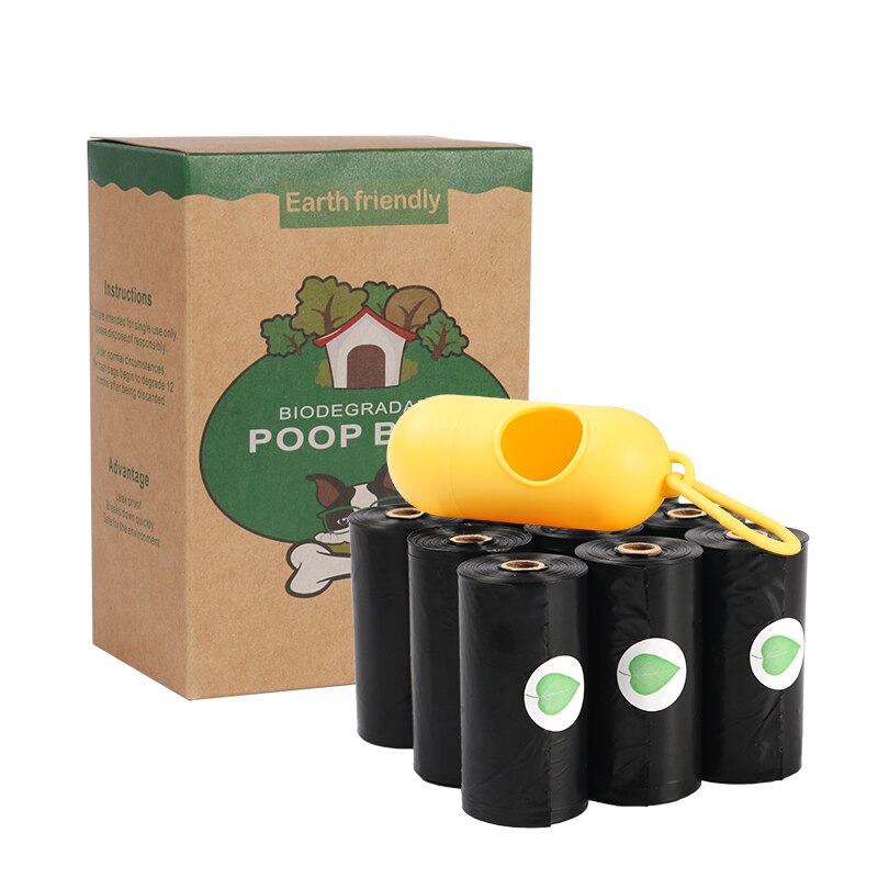 10 Rolls 150 Count Milieuvriendelijk Afbreekbaar Zwarte Hond Kak Tas Met Een Dispenser Afval Hond Pooper Tassen Doggy Kattenbakvulling kak Tas
