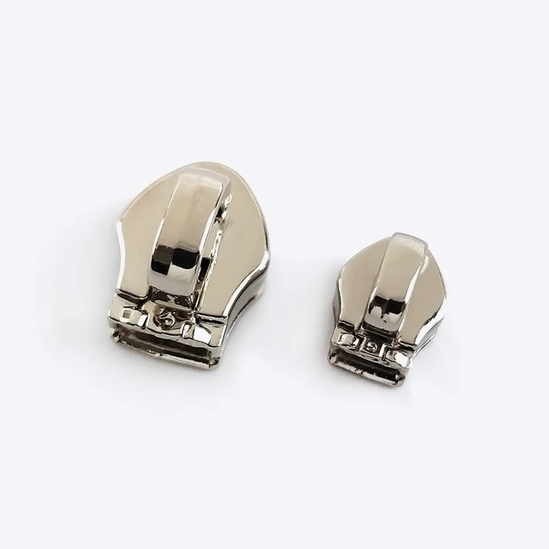 Deslizadores de cremallera para bolso, cremalleras de nailon para bolso, bolsas de costura, Kit de reparación, accesorios de ropa DIY, 10/20/50 piezas, 3 #5 #: No3 / Silver / 50Pcs