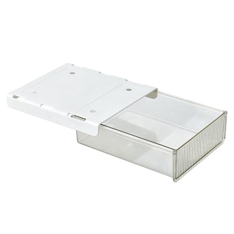 Caja de almacenamiento oculta para debajo de la Mesa, soporte autoadhesivo para lápiz, bandeja, escritorio, oficina, artículos diversos, organizador,