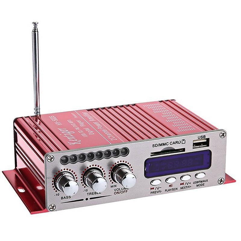 Kentiger Hy-502S 2Ch Bluetooth Hi-Fi Super Bass Output Power Stereo Amplifier With Remote Controller Usb/Sd Card Player Fm Rad