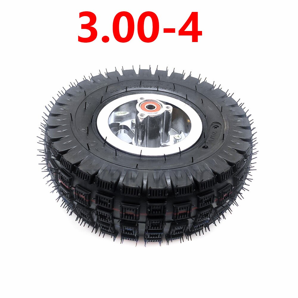 3.00-4 Electric Scooter Rear Wheel with Tyre Alloy Rim Hub and Inner Tube Wheels Gas Scooter Bike Motorcycle