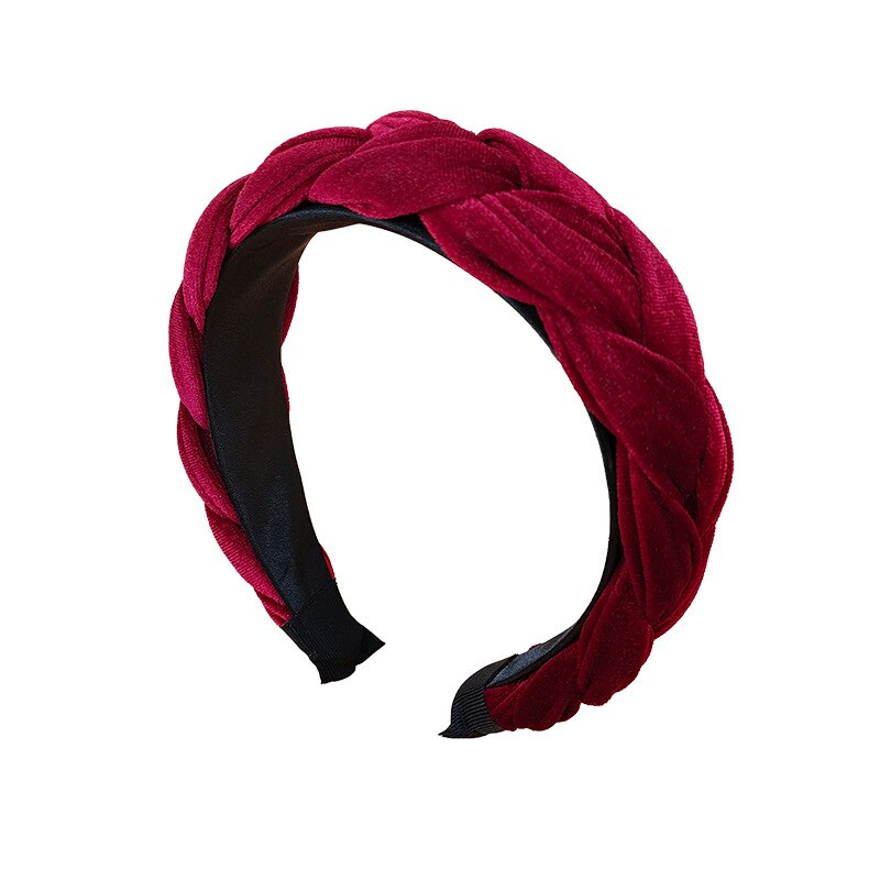 Nova moda feminina bandana larga lateral hairband cruz nó trança adulto turbante macio flanela acessórios de cabelo