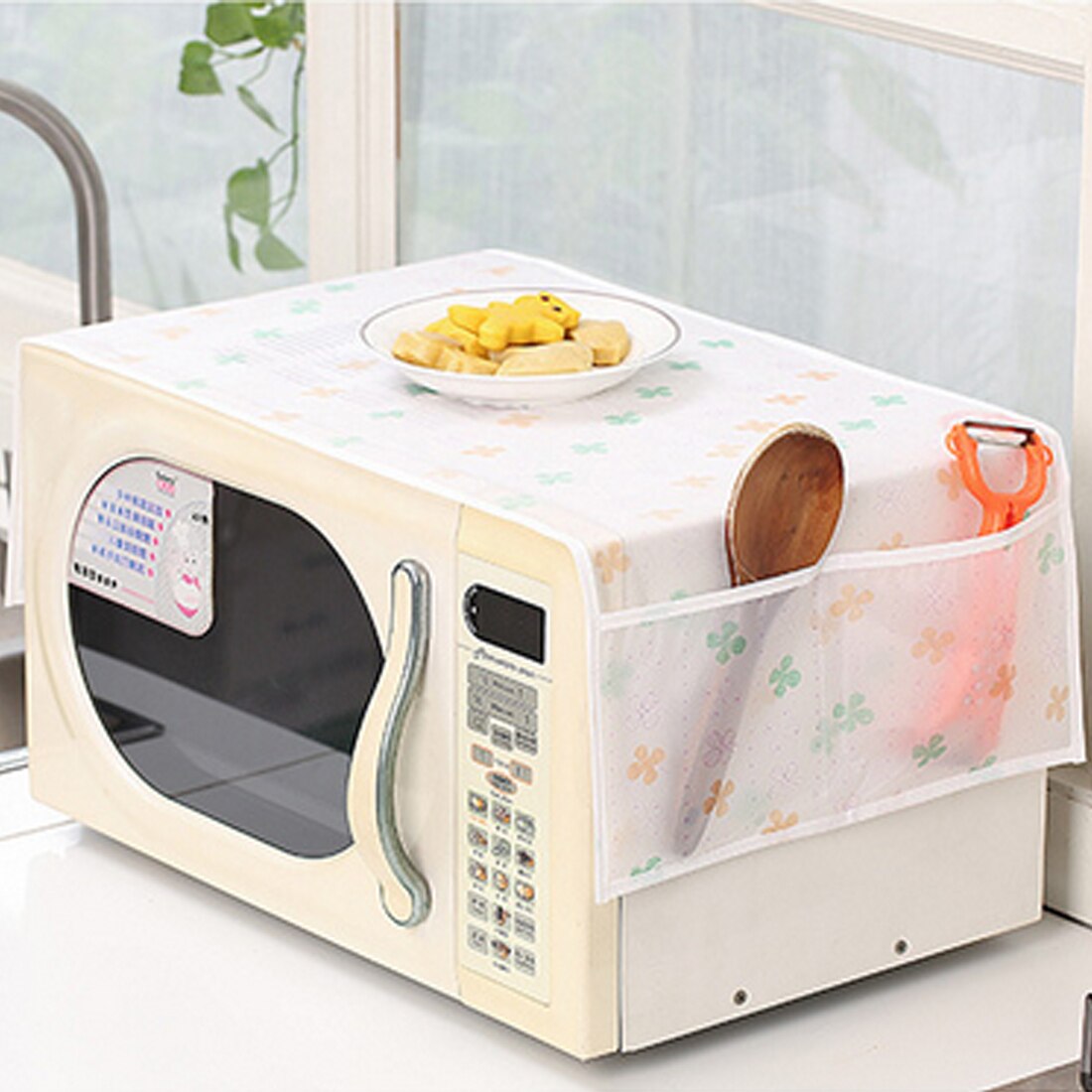 Couvre-four à micro-ondes étanche | Bon avec poche latérale en matériau Peva: 4