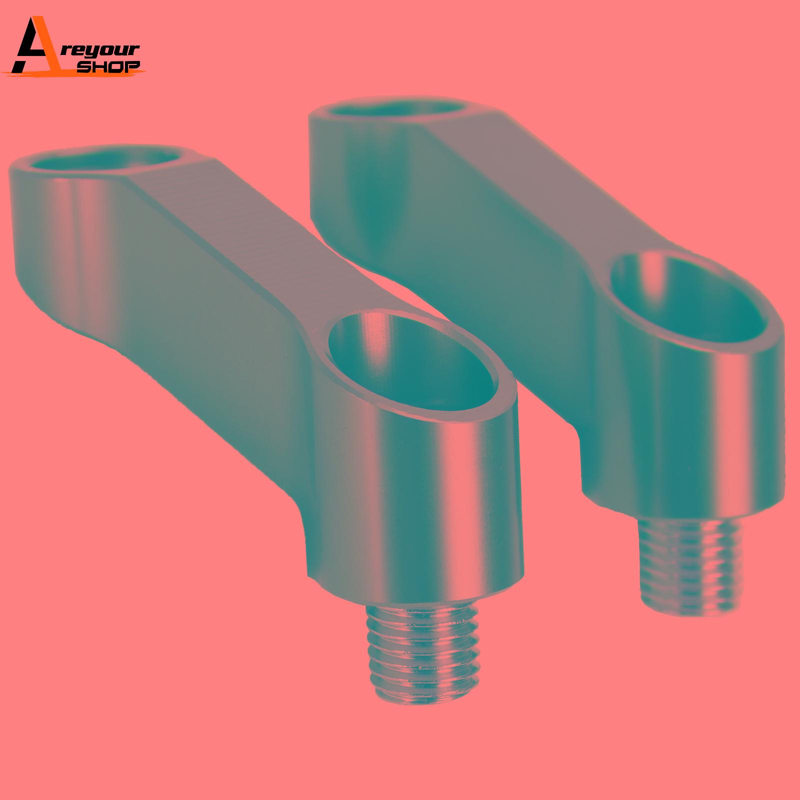 Areyourshop Mirror Stem Extension/Extender 10mm titanio per Yamaha XTZ700 Tenere 700 19-21 parti del motore