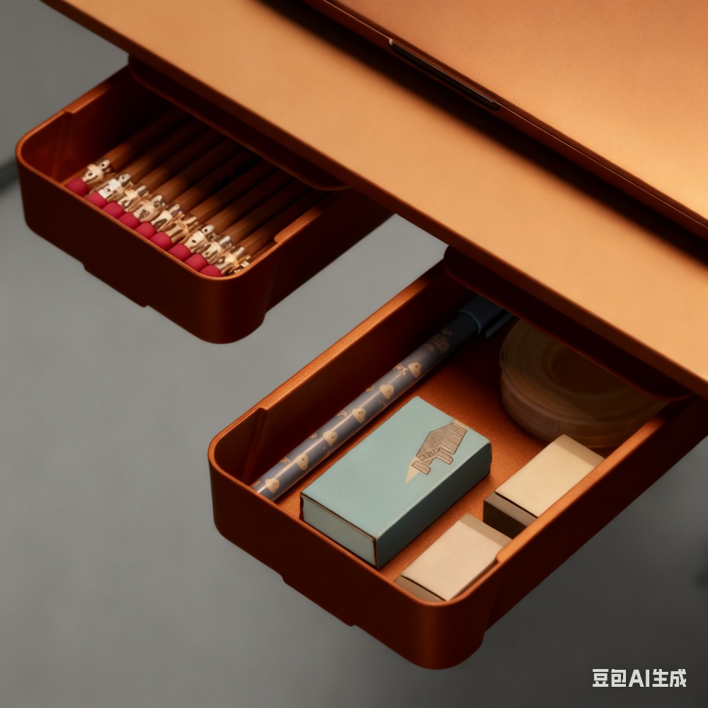 Bureau-organizer lade verborgen zelfklevende plastic opbergdoos voor op het bureau accessoires pennen briefpapier diverse opbergkoffer