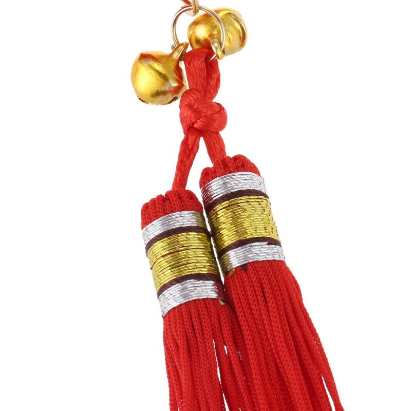 Boule orientale noeud chinois ornement de gland avec des cloches