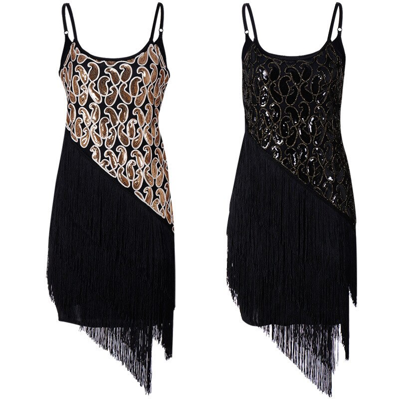 Costume d&#39;été à franges pour femmes, Vintage, années 1920, à volants, Gatsby, vêtements courts de fête, robe de plage à franges