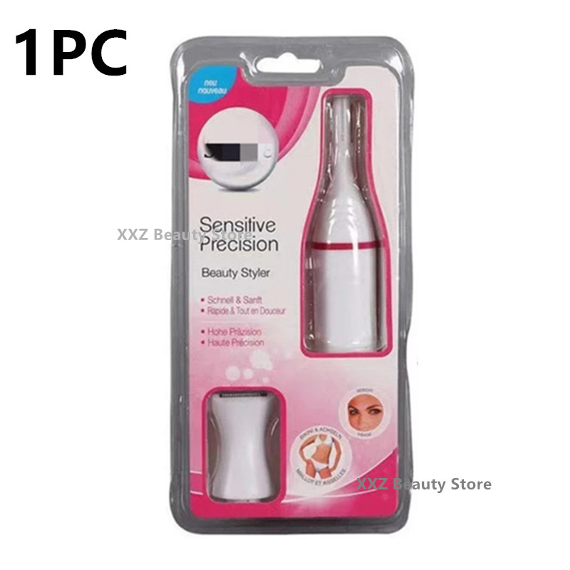Depiladora eléctrica multifunción 5 en 1, 2, 3, 5 piezas, recortadora indolora para cejas, cuerpo, Bikini, depilación Facial: Rosa