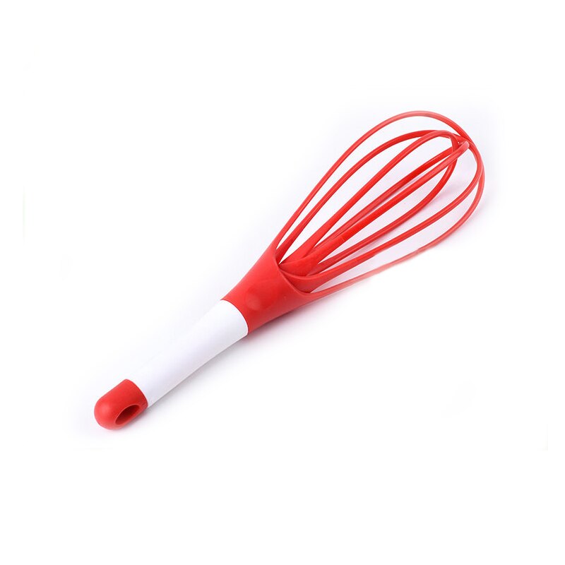 Multifunctional Rotary Manual Egg Beater Mixer Mini Plastic Kitchen Egg Whisk Bake Tool Egg Agitator: red