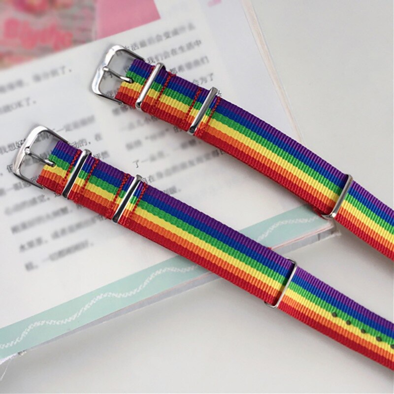 Minimalistische Nepal Regenboog Lesbische Lgbt Armband Trots Geweven Gevlochten Mannen Vrouwen Paar Vriendschap Sieraden