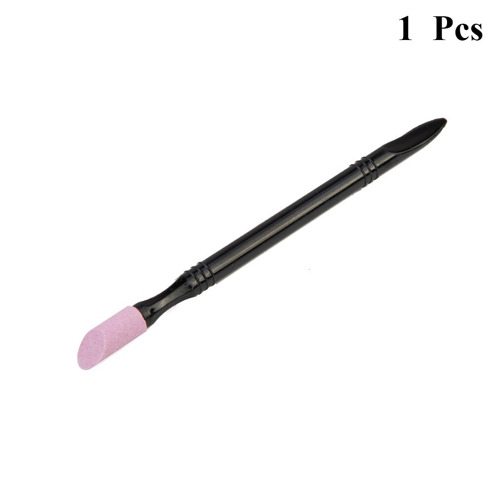 Dmoley Nail Cuticle Pusher Quartz Head Remover Washable Dead Skin Pusher Stick Pen Spoon Cut Manicure Care Nail Tools: 1 Pcs