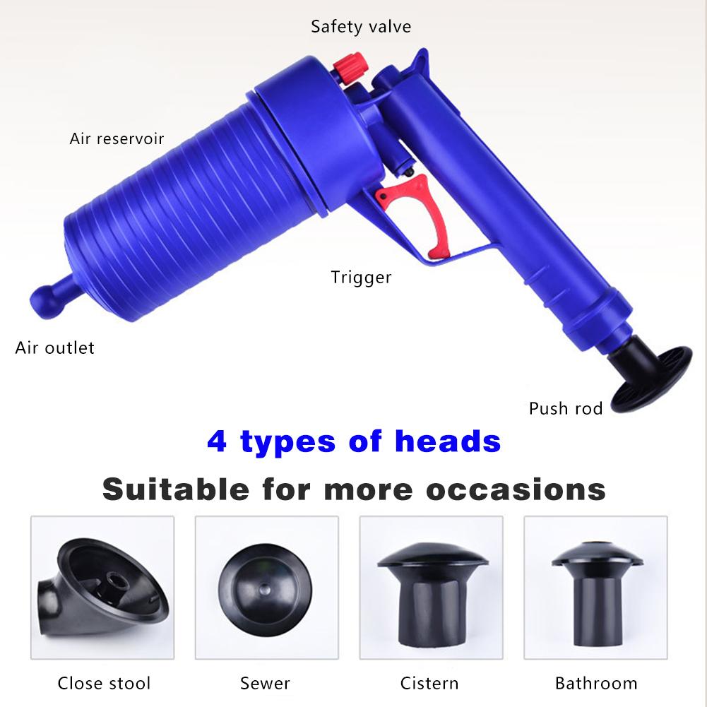 Dredge Plug Air Pump Pipe Plunger Blockage Dredging Tool Clean Dredge Pump for Toilet Sink Drain Pipe Bathroom Drain Clean Tools