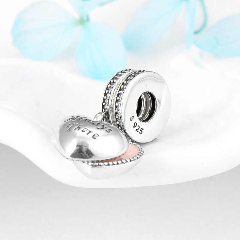 Friendship 925 Sterling Silver Heart Best Friend Charms Pendants Fit Original European Charm Bracelet Jewelry making
