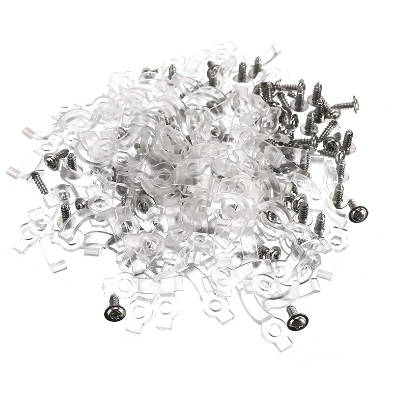 100 Stuks Montage Beugel Bevestiging Clip 8 Mm Voor 3528 10 Mm Voor 5050 5630 Led Strip Licht Met Schroeven