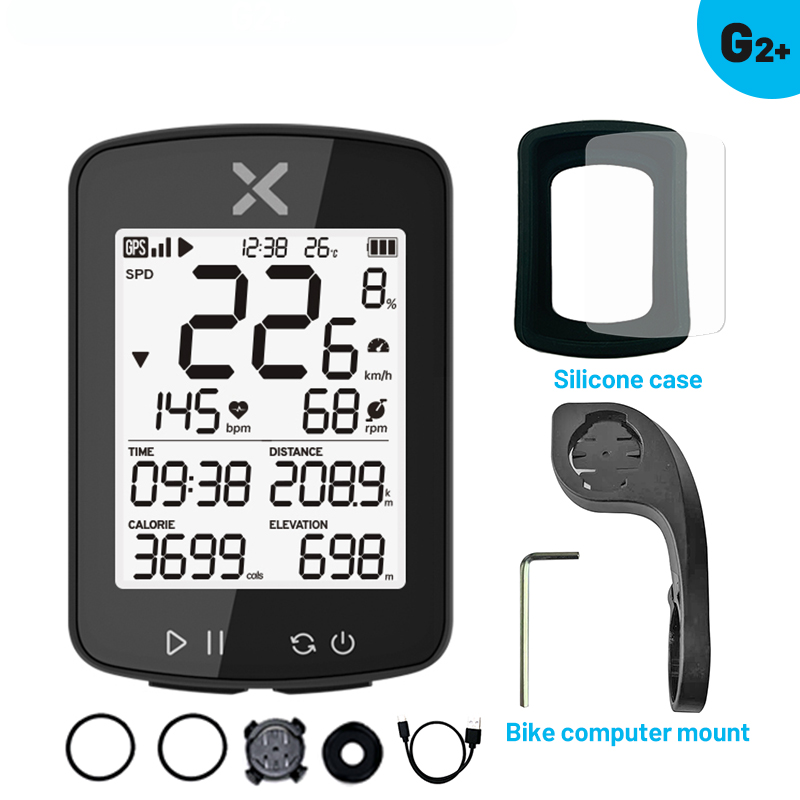 XOSS G2 GPS G2+ Cycling Computer G Plus Wireless Speedometer Bluetooth Tracker Waterproof Road Bike MTB Bicycle Odometer: PURPLE