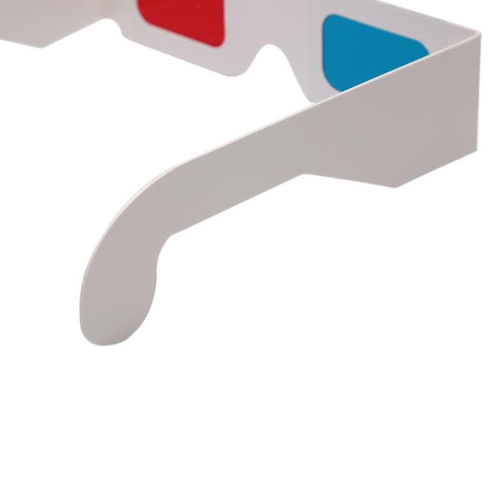 Anti-glare 3D Glasses Universal Paper Anaglyph Paper View Anaglyph Red Cyan Red/Blue 3D Glass For Movie EF