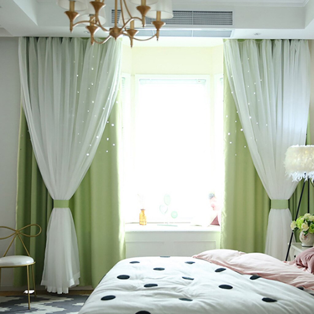 1 Pcs Pure Kleur Tulle Deur Gordijn Drape Panel Sheer Sjaal Valletjes Transparante Tule Gordijnen Venster Pure Voor Slaapkamer