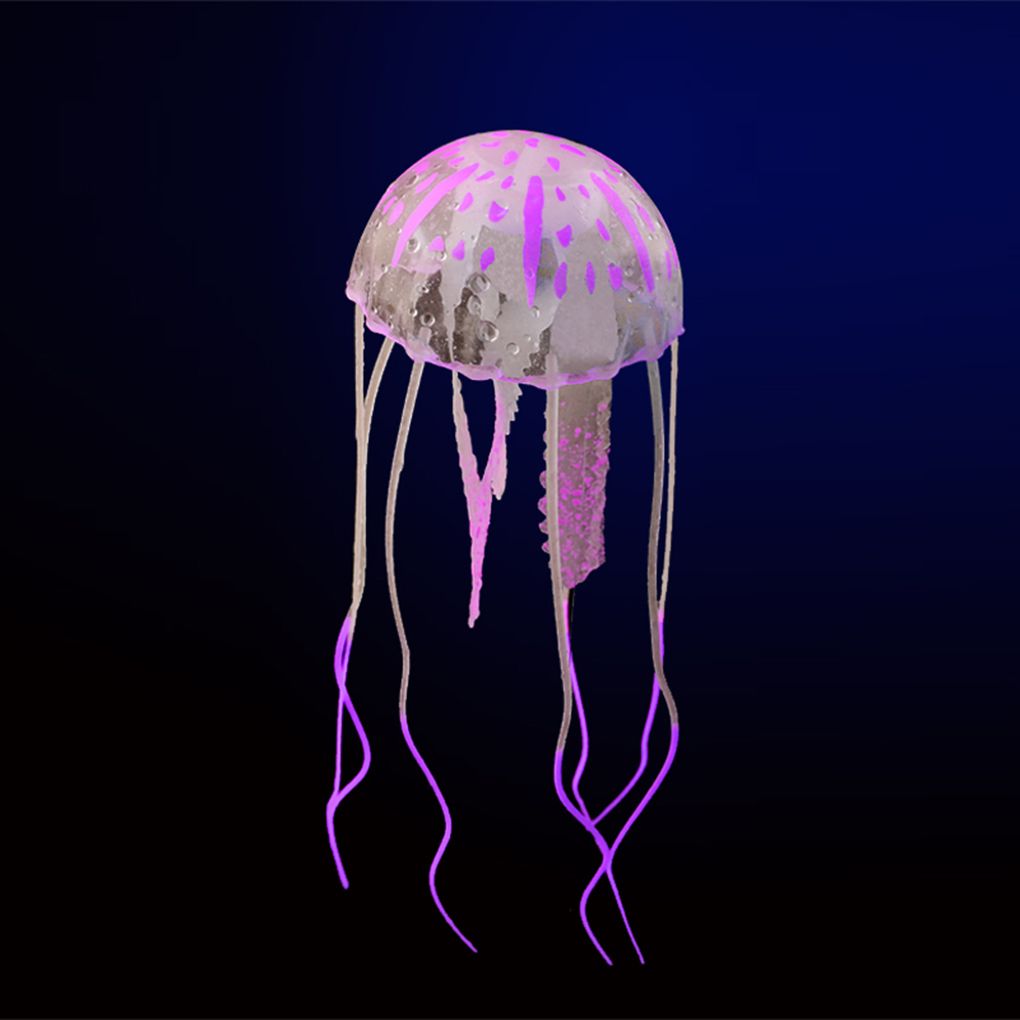 Fluorescent Kunstmatige Kwallen Voor Aquarium Fish Tank Decoratie Niet Giftig Siliconen Kwallen Ornamenten Onderwater Accessoires: Purple