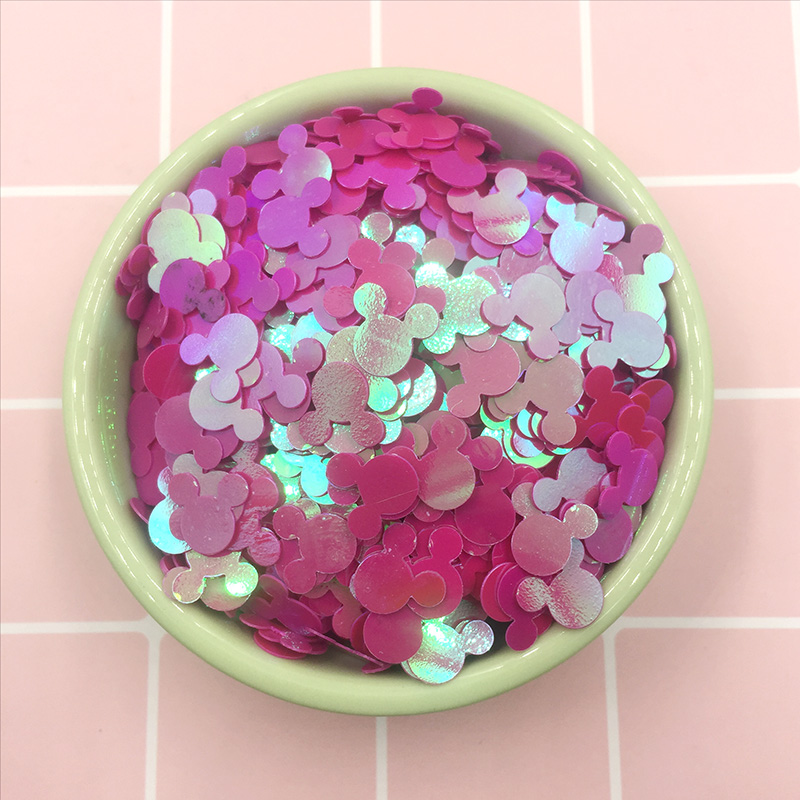 20G Kawaii Muis Hoofd Pailletten Pailetten Voor Nail Art Scrapbook Decoratie Diy Ambachten Glitter Confetti Naaien Accessoires: 11Mm: as picture show