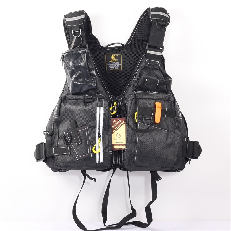 Chaleco salvavidas para pesca en roca, BALSA DE PESCA EN MAR para adultos, con múltiples bolsillos, gran flotabilidad, tela Oxford impermeable
