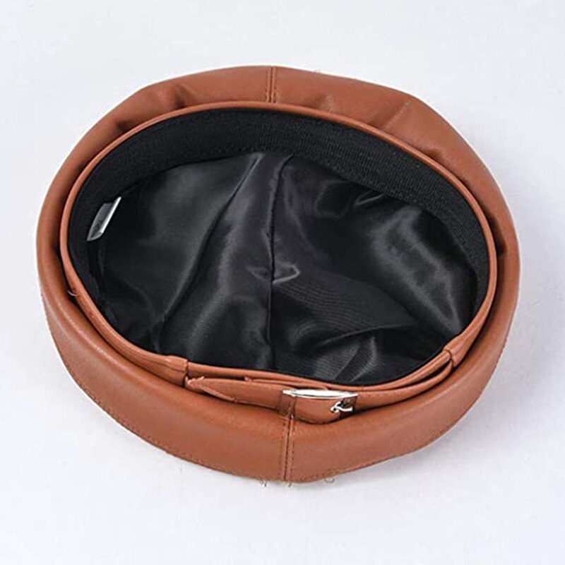 Dames Pu Leather Casual Baret Hoeden Mode Lederen Franse Kunstenaar Beret Hoeden Voor Vrouwen Meisjes Herfst En Winter Zachte Baretten