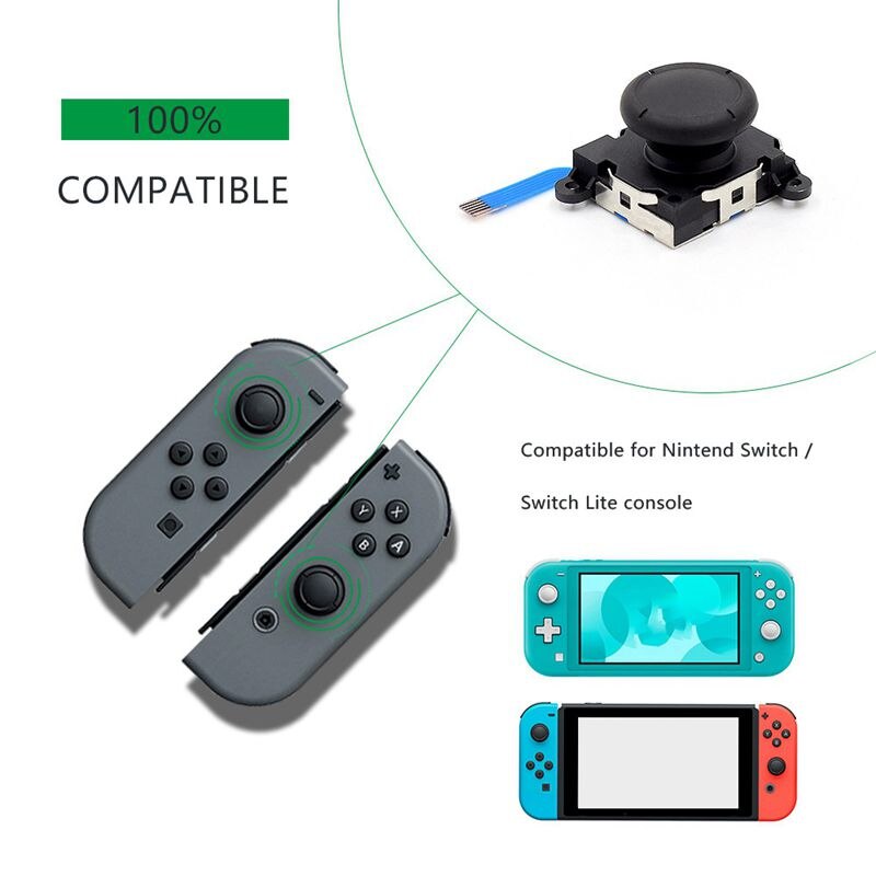 3D analógico Rocker 6 juegos de Nintendo interruptor controlador Gamepad NS palo de alegría Accesorios de reparación