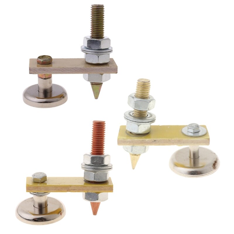 Conector de abrazadera de tierra magnética fuerte PXPD con perno de varilla conductora para máquina de soldadura, herramientas de reparación de carrocería automática