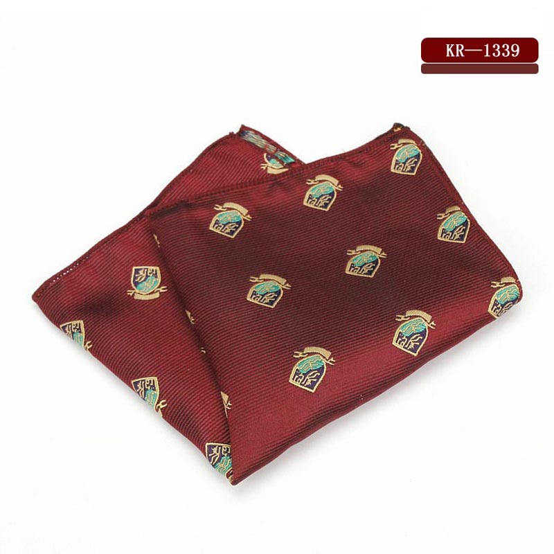 KR1328 Men's Polyester Silk Handkerchiefs Pocket Squares Mixed Patterns Jacquard for Suits Jackets Wedding Party Business: SFKR-1339