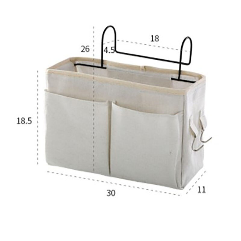Organizador colgante para cama, bolsa de almacenamiento con varios bolsillos para dormitorio, litera, cama de Hospital, rieles, 1 ud.