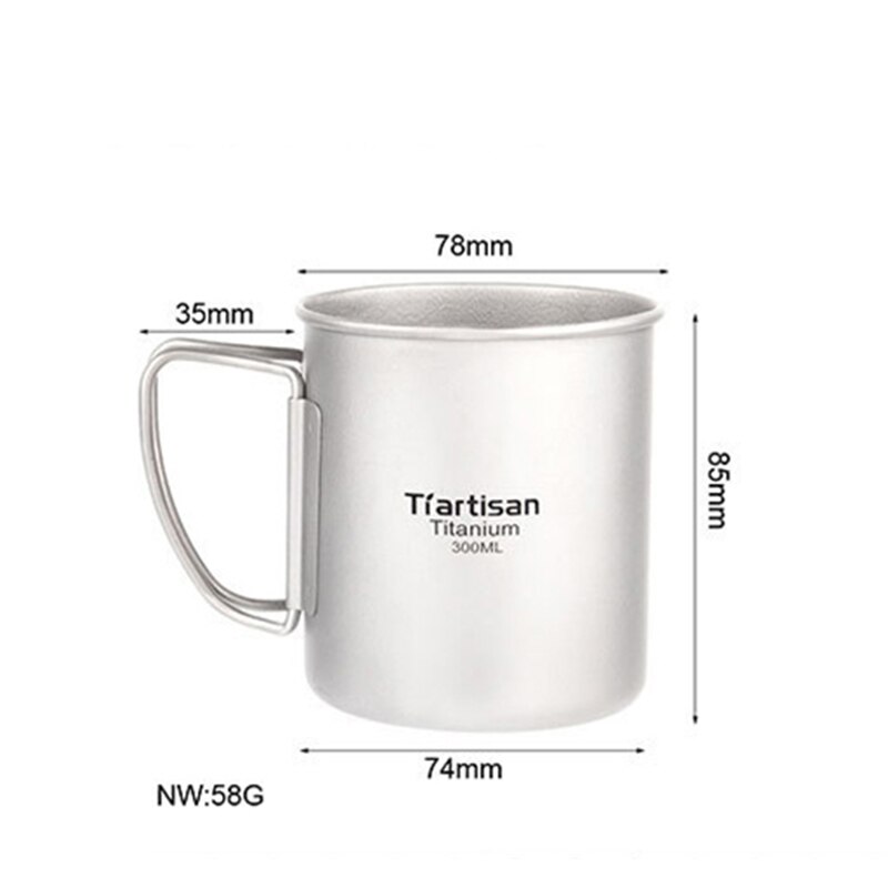 Ultraleicht Titan Kaffee Filter Camping Abnehmbare Reise Kaffee Filter Für draussen Rucksack Trinken Tee Filter Tassen Ta9010: Ta8363 300ml