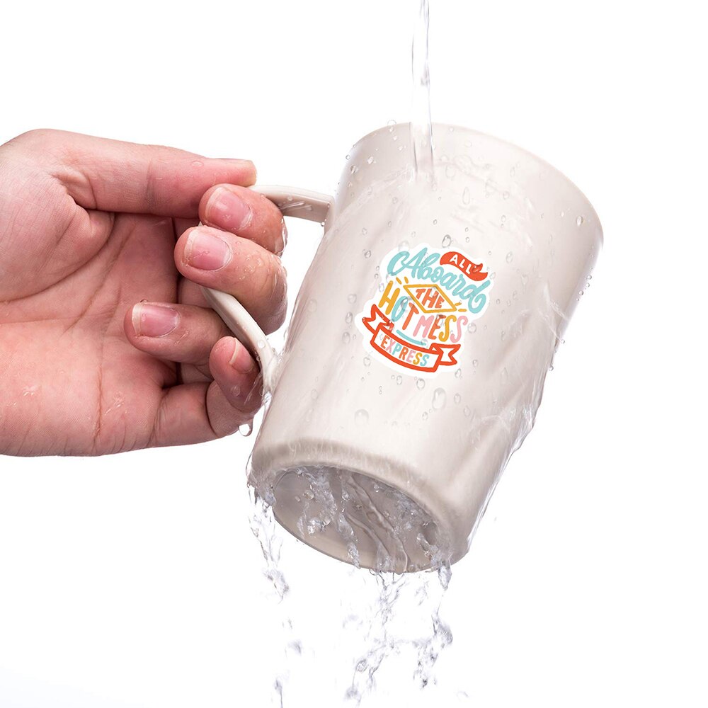 50Pcs/Set The Colorful Motivational Quotes Stickers With Proverbs Blessing Words Waterproof Stickers