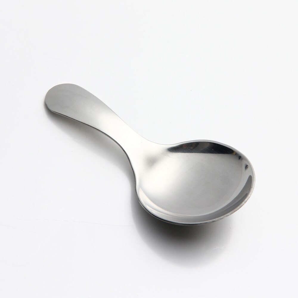 Cute Stainless Steel Spoon Short Handle Sugar Salt Spice Spoon Condiment Tea Coffee Scoop Small Kids Spoon Kitchen Tools: 2