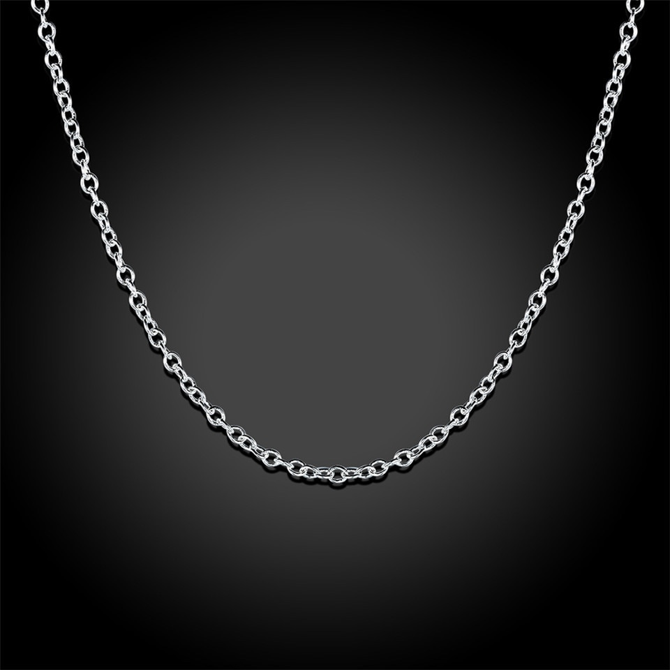 5 stk/parti simple 925 sølv 1mm basic kæde halskæder til kvinder o ord kæde smykker