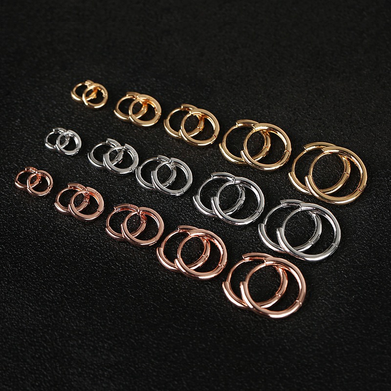 2 stuks mode hoepel oorbellen, goud kleur kleine kraakbeen oorbellen piercing sieraden trendy vrouwelijke hoepels oorbellen voor vrouwen mannen