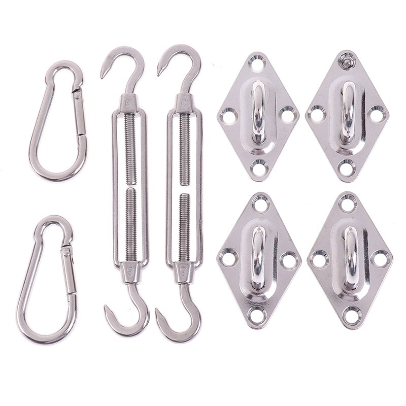 Stainless Steel 304 M6/6mm Sun Sail Shade Hardware Kit For Trigangle Rectangle Sails Installation Shade Sail Fixing Accessories